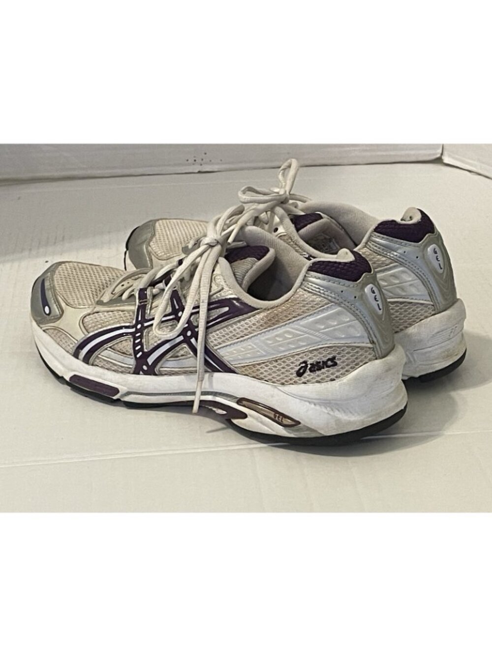 ASICS Womens Running Shoes Size 9 White Gray Purple - Picture 7 of 16